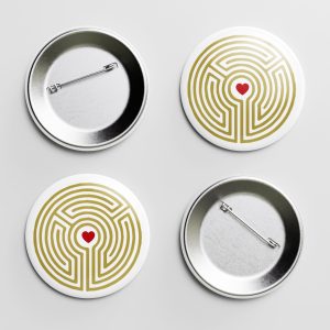 1" Buttons (Labyrinth) - 4-Pack