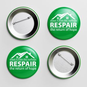 1" Buttons (Respair) - 4-Pack